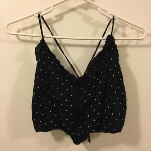 POLKA DOT CROPPED TANK TOP